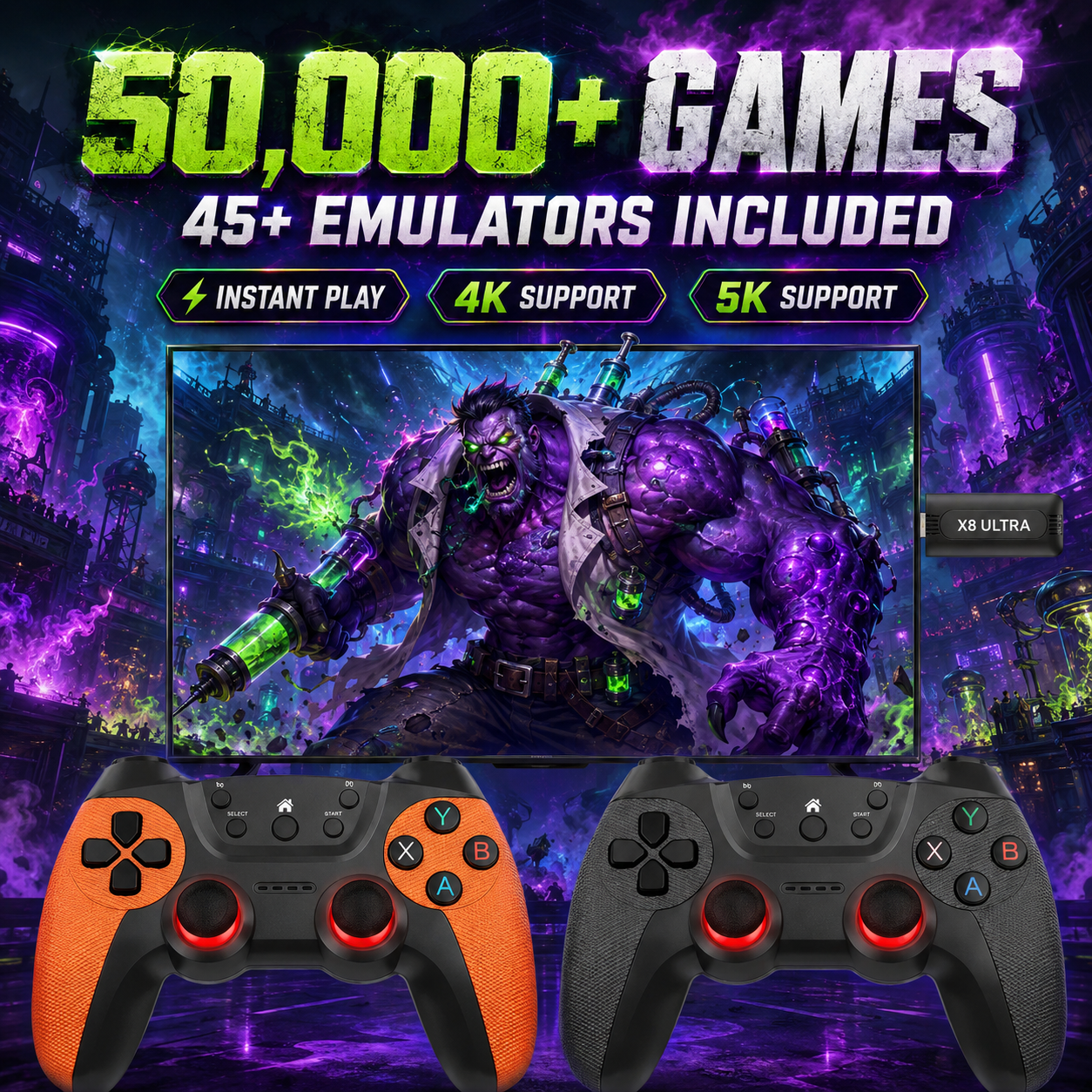 Gaming Console Video Game - X8 Ultra Game Stick Pro 128GB