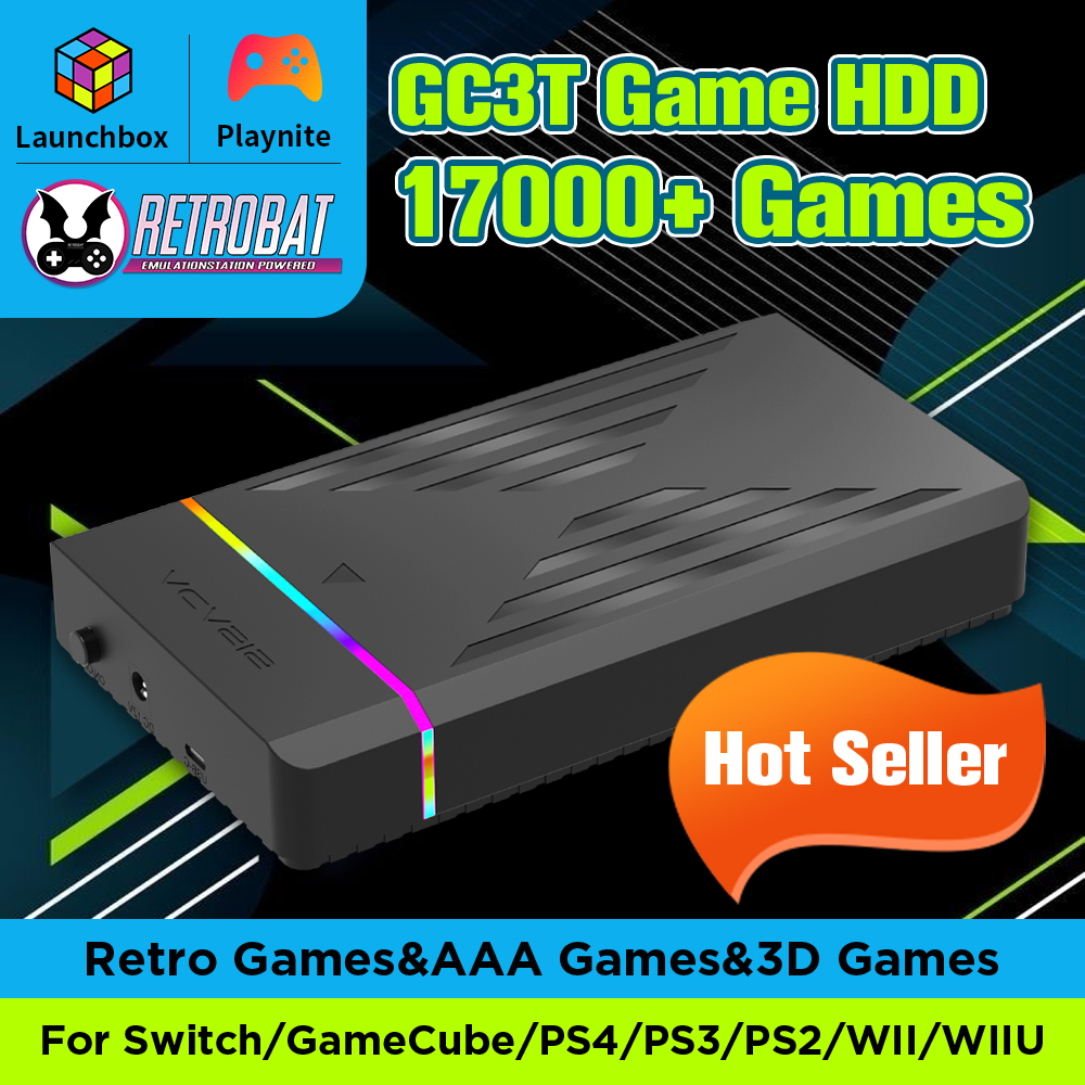 Gaming Console Video Game - 3TB Retro Gaming Hard Drive With