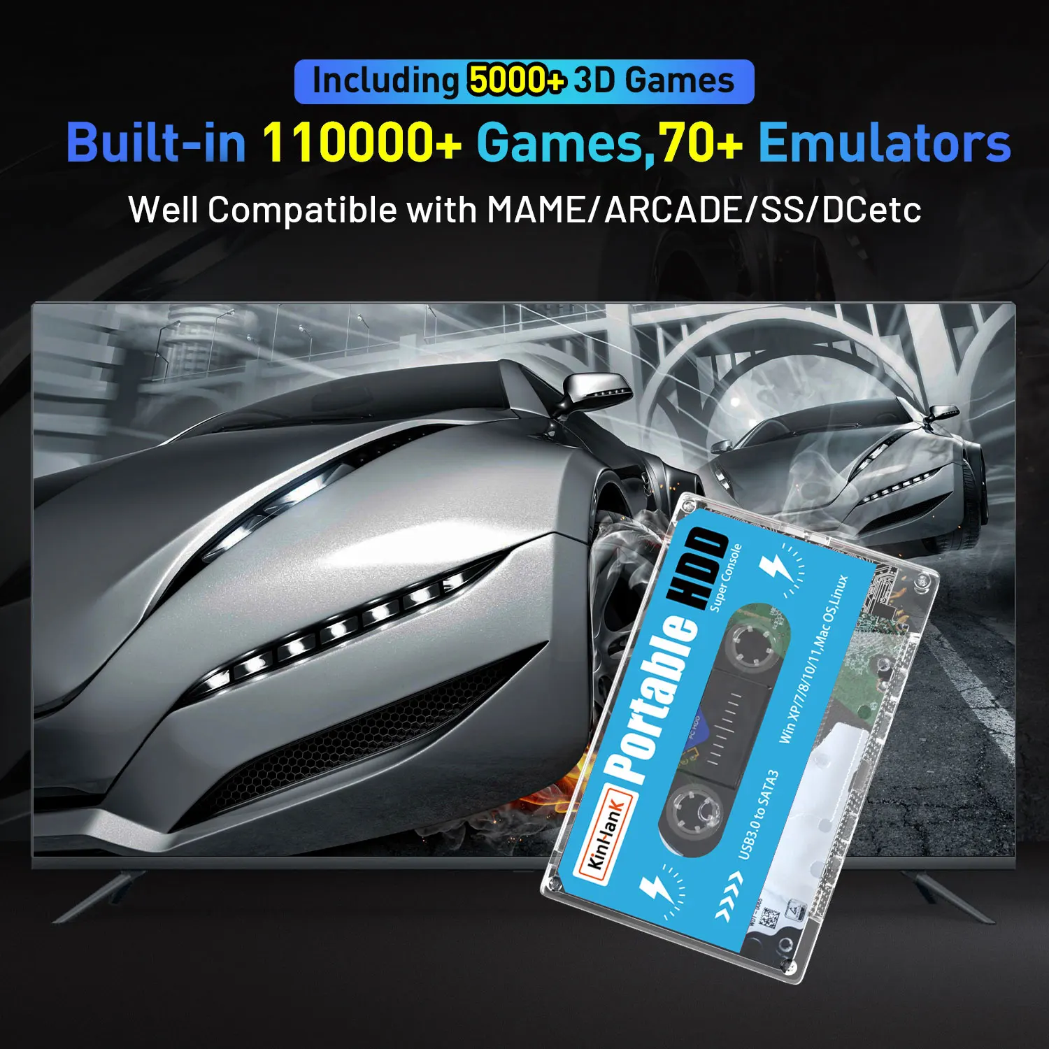 KINHANK 500G Gaming HDD Super  – Gaming Console.Emulators Bewertung und Preis