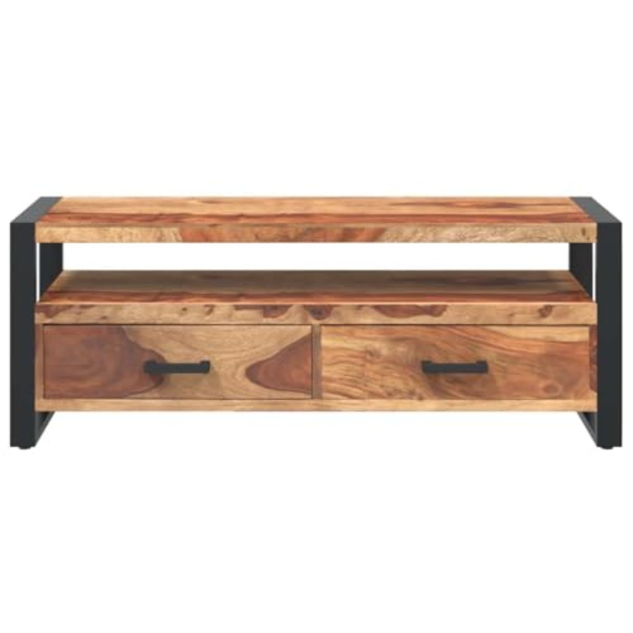 Solid Wood Acacia TV Stand 47. – Gaming Console Tv Stand Bewertung und Preis