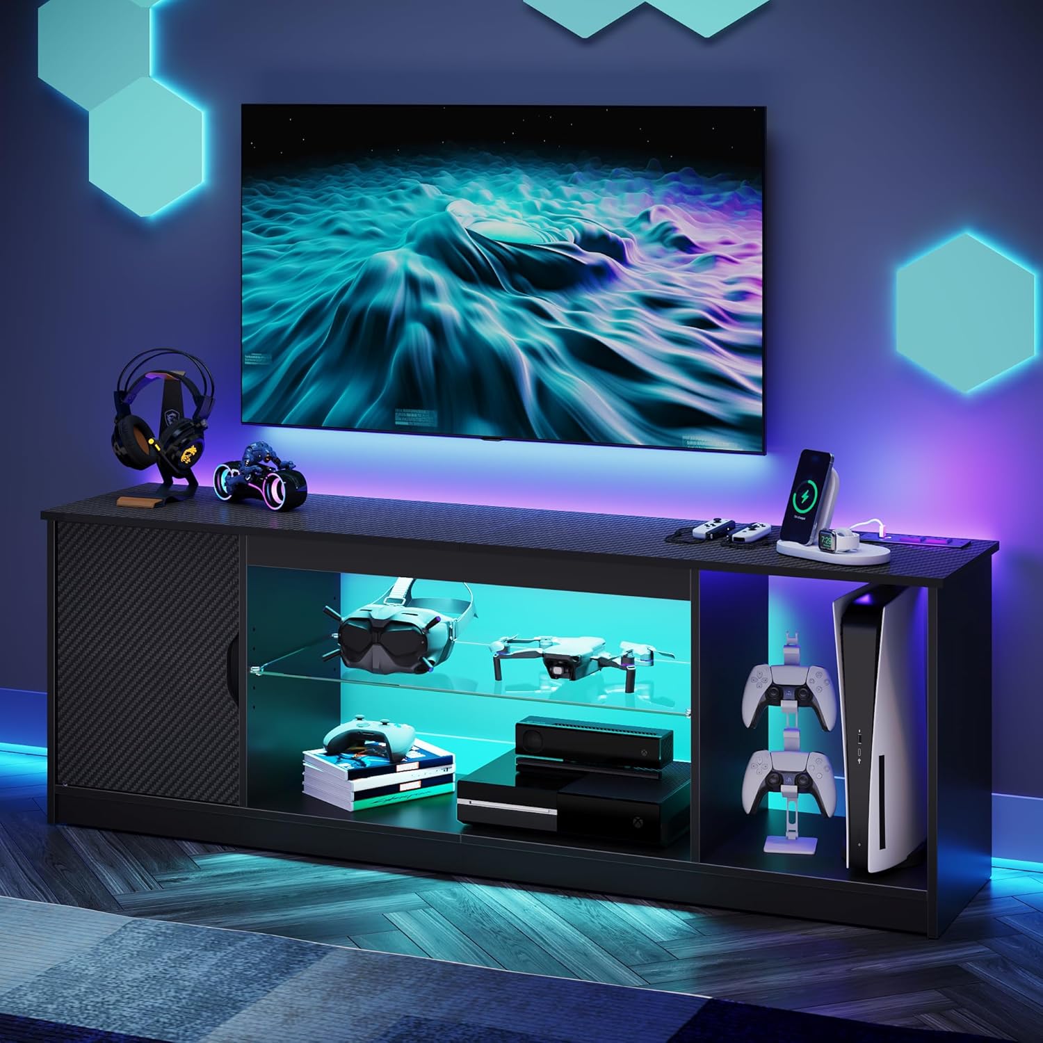 TV Stand with Power Outlets Ga – Gaming Console Tv Stand Bewertung und Preis