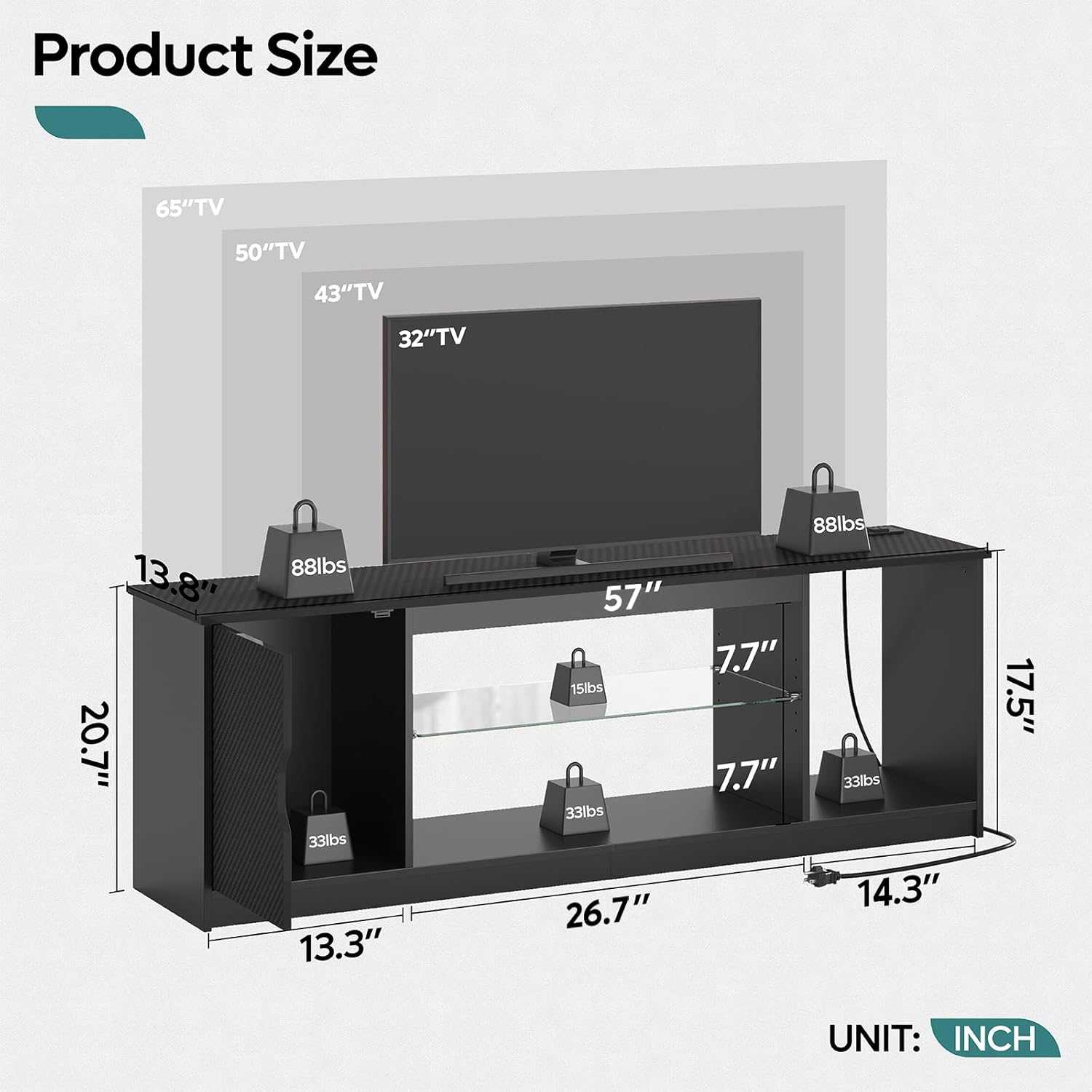 TV Stand with Power Outlets Ga – Gaming Console Tv Stand Bewertung und Preis