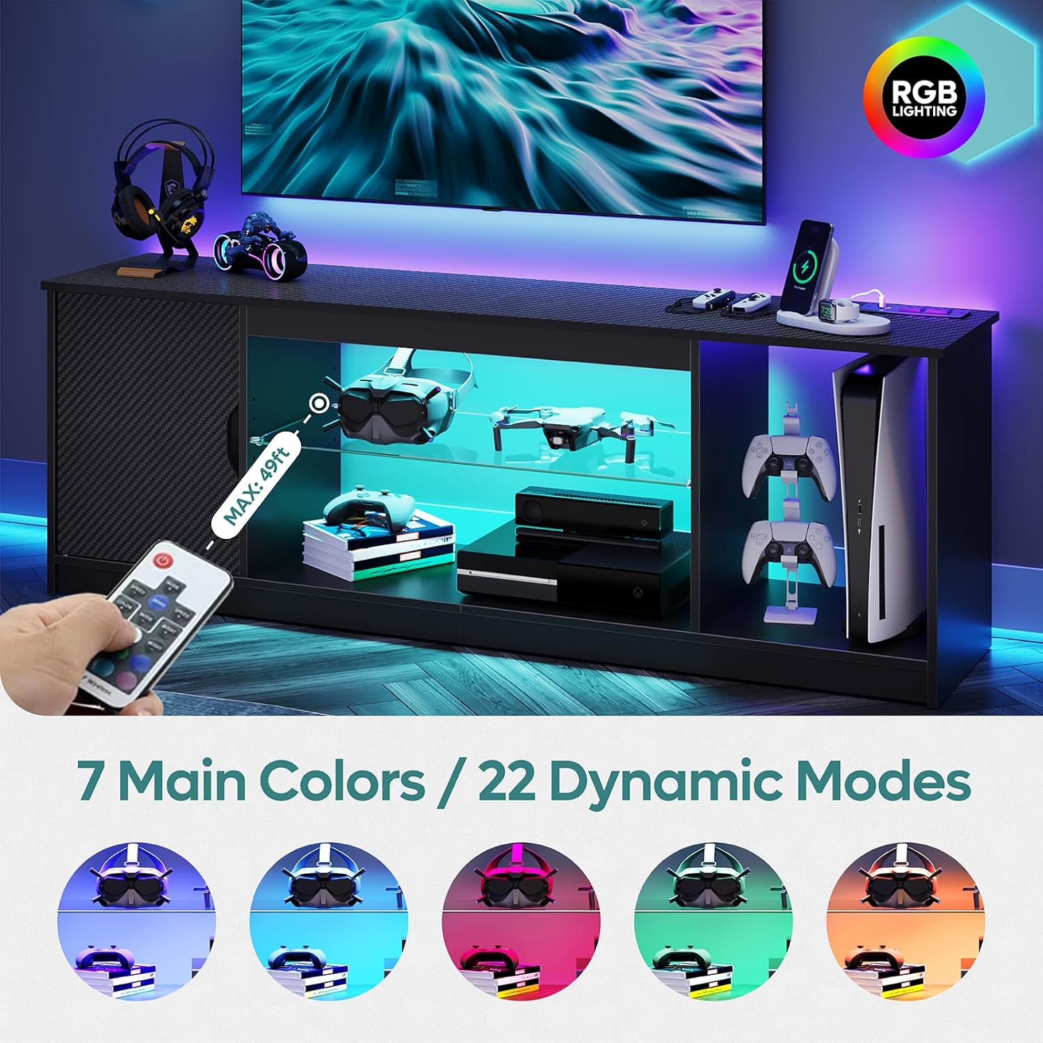 TV Stand with Power Outlets Ga – Gaming Console Tv Stand Bewertung und Preis