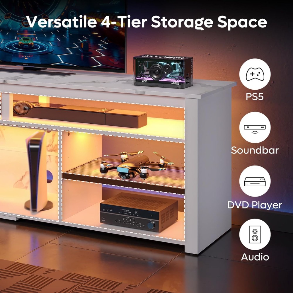 TV Stand for 75 inch TV, Tall  – Gaming Console Tv Stand Bewertung und Preis
