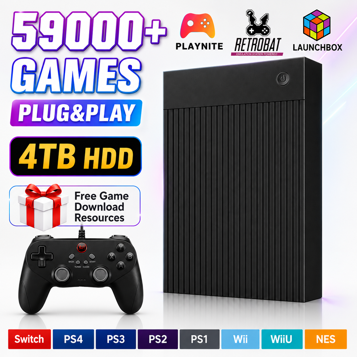 Portable 4TB Gaming HDD with 5 – Gaming Console.Emulators Bewertung und Preis