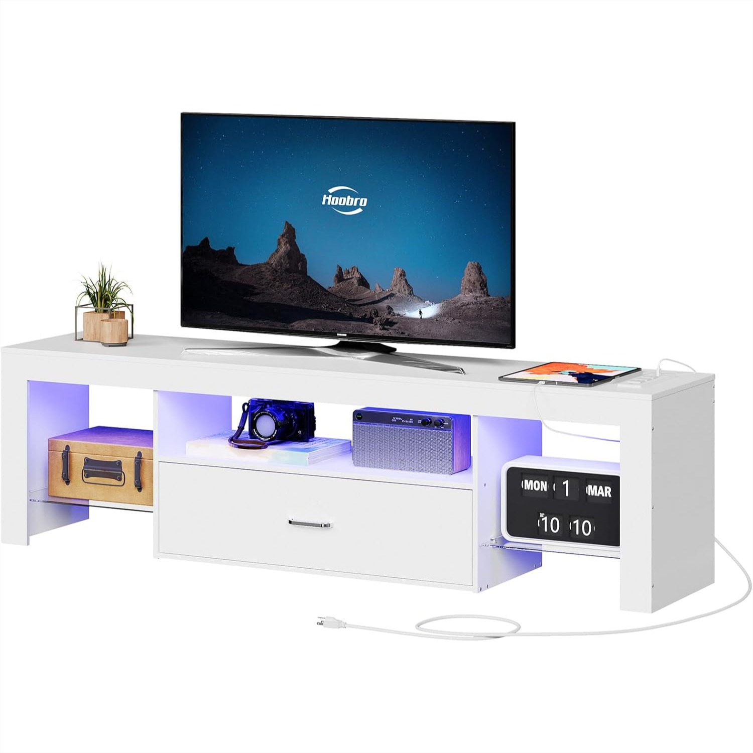 LED TV Stand with Power Outlet – Gaming Console Image Bewertung und Preis