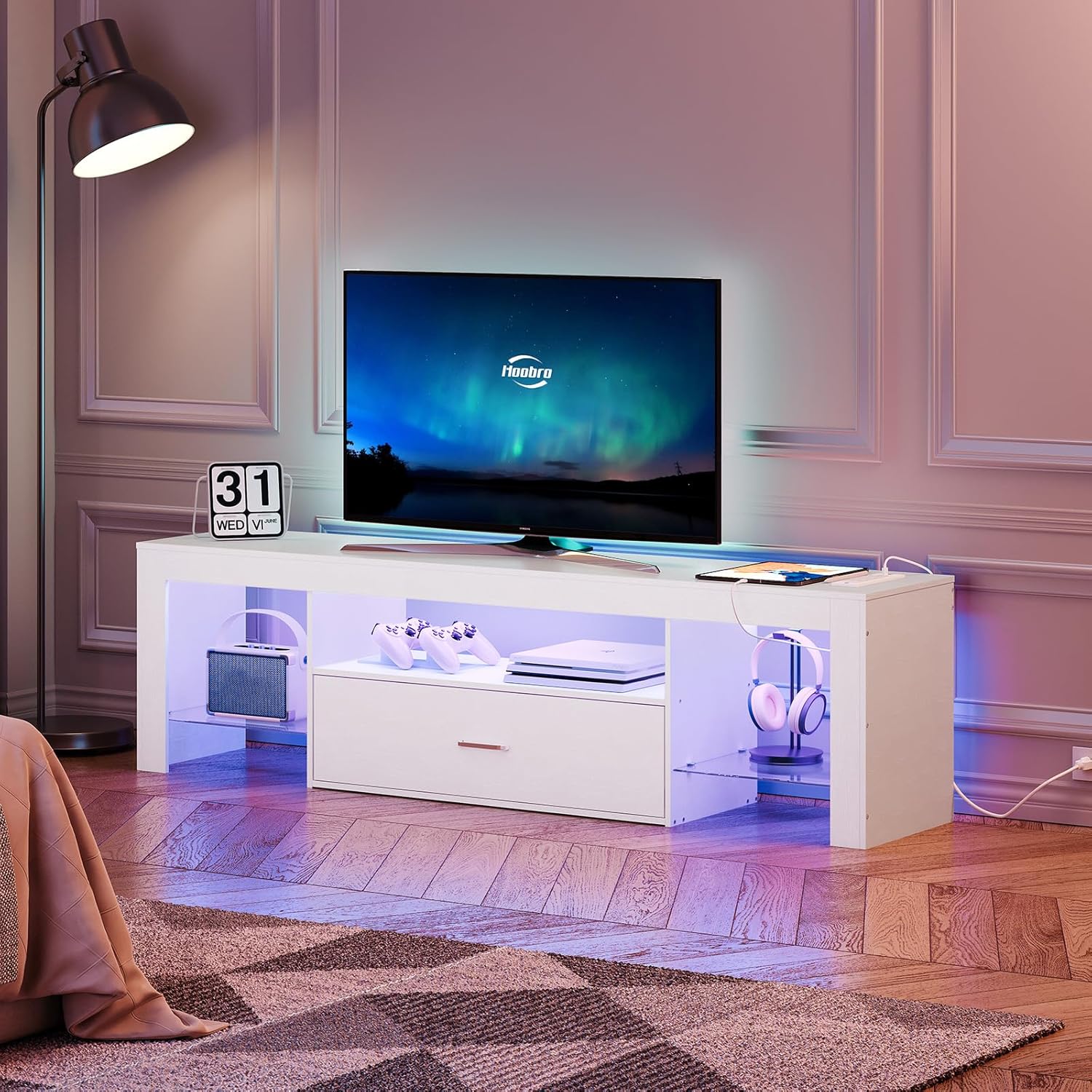 LED TV Stand with Power Outlet – Gaming Console Image Bewertung und Preis