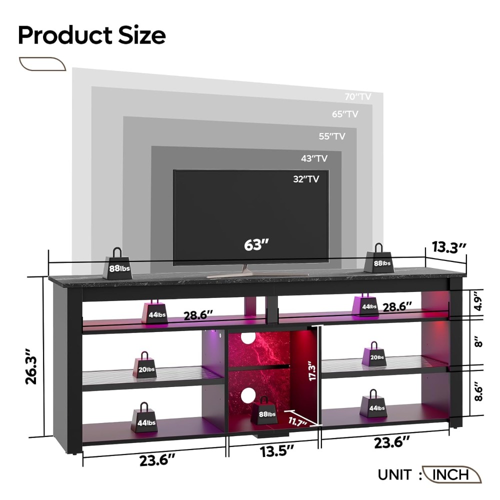 TV Stand for 70 Inch TV, Tall  – Gaming Console Tv Stand Bewertung und Preis